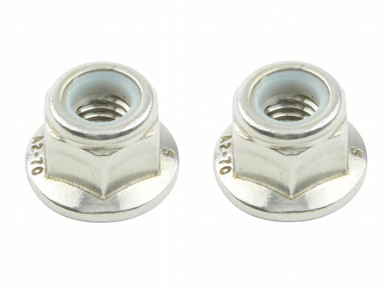 M6 フランジナイロンロックナット ステンレス 2pcs/Set