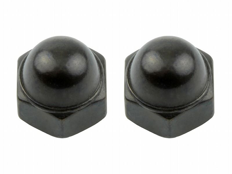M6 Acorn Nuts, Black, 2 pcs/set