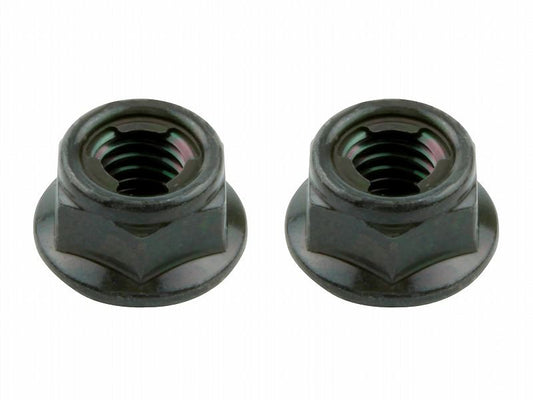 M6 Flange Lock Nuts, Black, 2pcs/Set