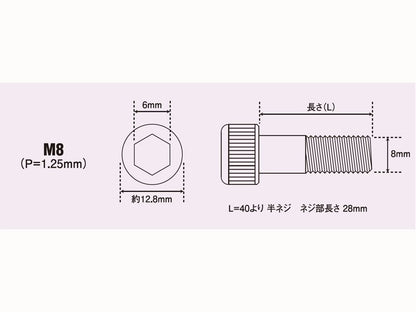 キャップボルトセット M8X45 (2pcs/Set)