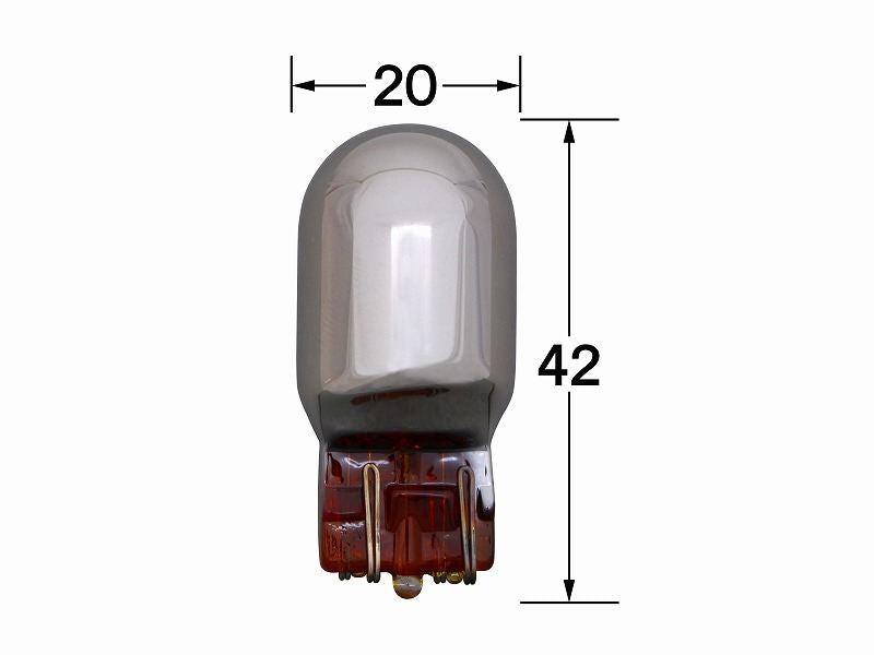 クロムコーティングバルブオレンジ12V21W ウエッジ1pcs T20
