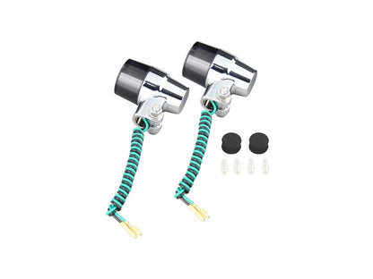 Cast Winker Superbike Mini Type Single Bulb Without Bulb 2 pcs Plated Body/Smoke Lens