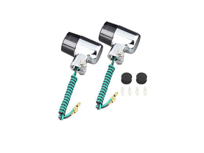 キャストウインカー 71タイプ シングル球 電球無し 2個入り メッキボディ/スモークレンズ