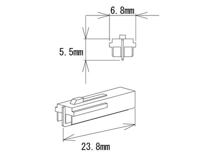 0 カワサキヘンカンカプラー ホンダタンシシヨウ (W) 3セン (2pcs)