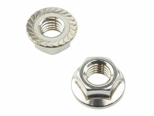 M8 Flange Nuts, Stainless Steel, 2pcs/Set