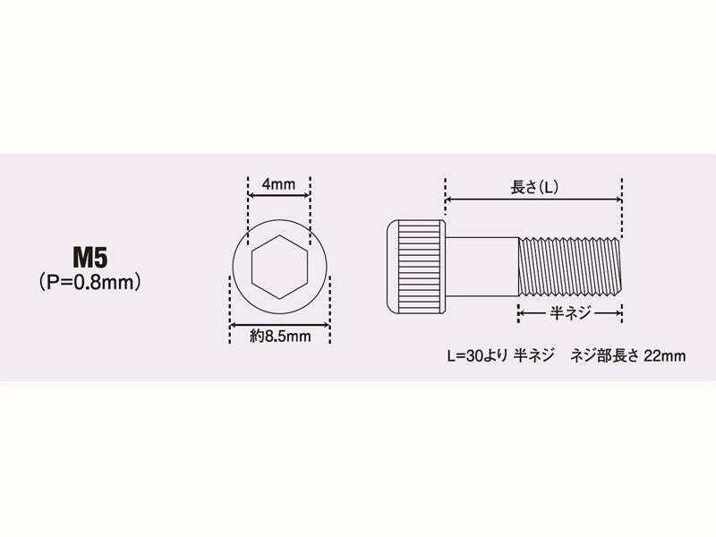 キャップボルトセット M5X10 ブラック (2pcs/Set)