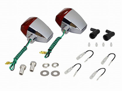 HG Blinker ZR Type Standard Lens Diamond Cut Single Bulb Bulb Not Included 2pcs Plated Body/Orange Lens