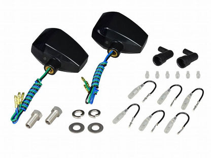HGウインカー ZRタイプ スタンダードレンズ ダイヤカット ダブル球 電球無し 2個入り ブラックボディ/スモークレンズ