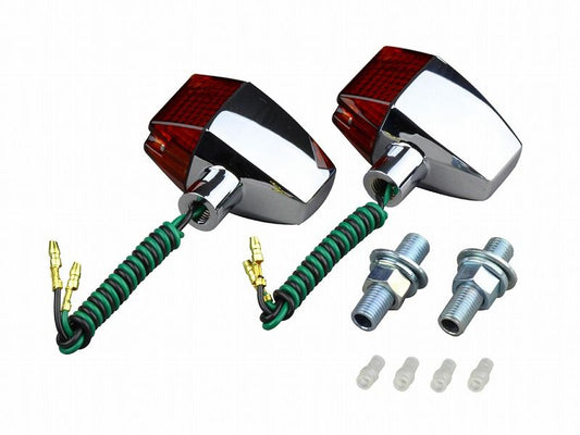 0 Classical Winker Slim & Sharp Type Single Bulb No Bulb 2 pieces Chrome Body/Orange Lens