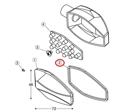 LIGHT Weight Blinker Lens Gasket (2pcs)