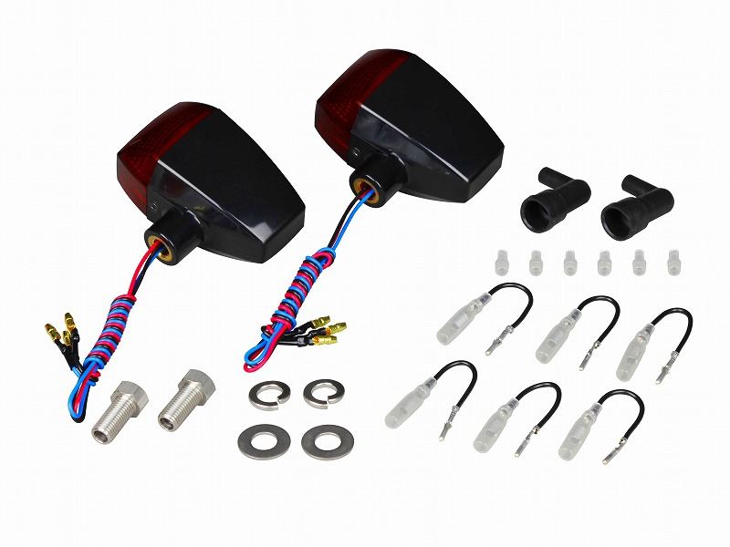 ZRタイプLEDウインカー スタンダードレンズ ダイヤカット ダブル仕様 2個入り ブラックボディ/オレンジレンズ