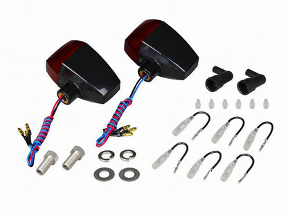 ZRタイプLEDウインカー スタンダードレンズ ダイヤカット ダブル仕様 2個入り ブラックボディ/オレンジレンズ