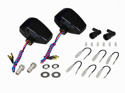 ZRタイプLEDウインカー スタンダードレンズ ダイヤカット ダブル仕様 2個入り ブラックボディ/スモークレンズ