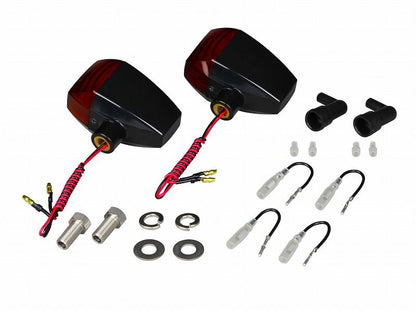 ZRタイプLEDウインカー クリスタルカットレンズ シングル仕様 2個入り ブラックボディ/オレンジレンズ
