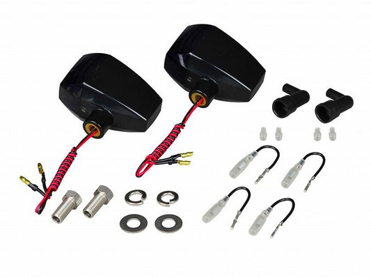 ZRタイプLEDウインカー クリスタルカットレンズ シングル仕様 2個入り ブラックボディ/スモークレンズ