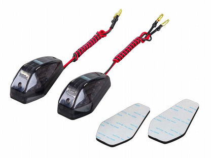 0 Aero LED Turn Signal Stream Type Single Type with LED Board, 2 pcs, Smoke Lens