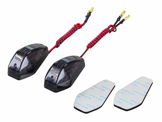 0 Aero LED Turn Signal Stream Type Single Type with LED Board, 2 pcs, Smoke Lens