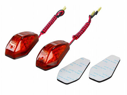 0 エアロLEDウインカー ストリームタイプ シングルタイプ LED基盤付 2個入り オレンジレンズ