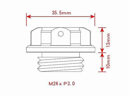 マシンドフィラーキャップ ブラック M24×P3.0 オイルフィラーキャップ