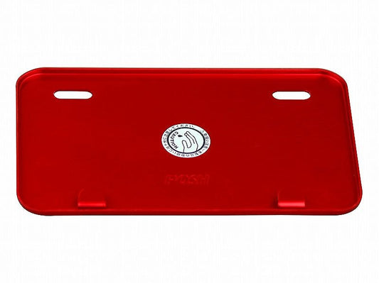 アルミライセンスプレート 角小型 レッド 50cc～124cc用 ナンバープレート保護
