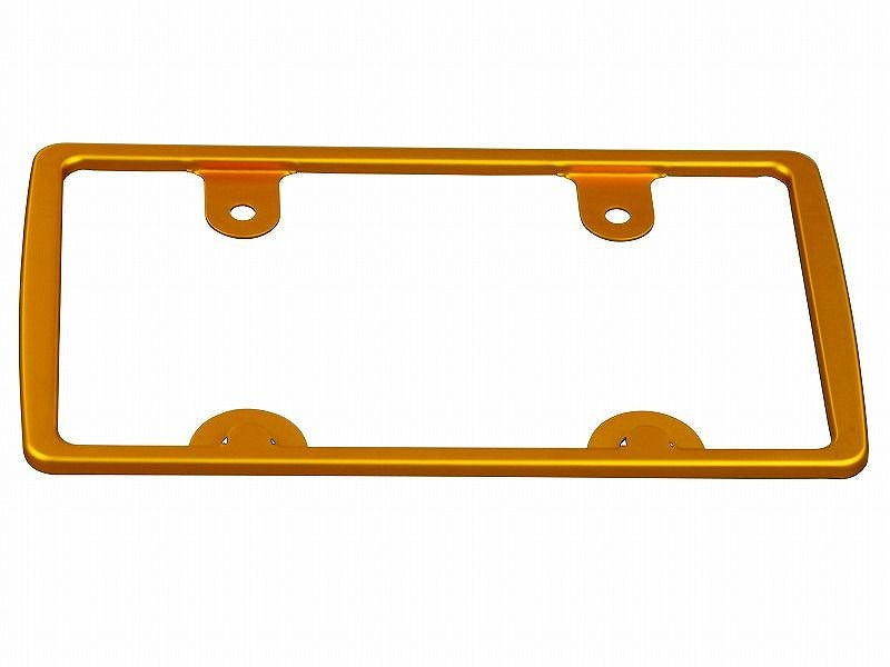 アルミライセンスフレーム ゴールド 250cc～用 ナンバープレート保護