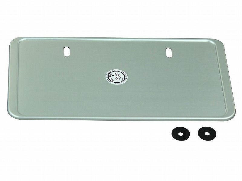 アルミライセンスプレート プレーン ブラック 250cc～用 ナンバープレート保護