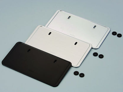 アルミライセンスプレート プレーン ブラック 250cc～用 ナンバープレート保護