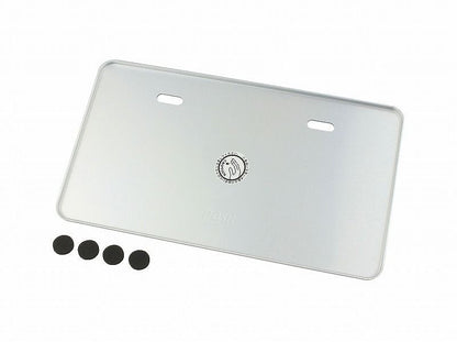 アルミライセンスプレート ツメ無し シルバー Lサイズ 250cc～クラス用 ナンバープレート保護