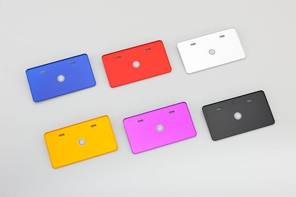 アルミライセンスプレート ツメ無し シルバー Lサイズ 250cc～クラス用 ナンバープレート保護