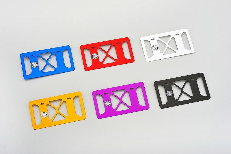 アルミライセンスバックプレート シルバー Lサイズ 250cc～クラス用 ナンバープレート保護