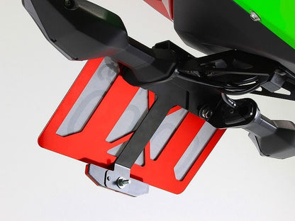 アルミライセンスバックプレート シルバー Lサイズ 250cc～クラス用 ナンバープレート保護