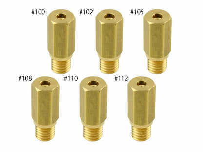 Main Jet Set #100-#112 for Keihin PWK / Large Hex (6x16.5 type) - 1 pc. each