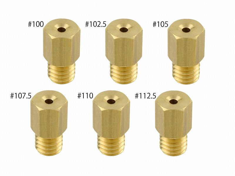 Main Jet Set #100-#112 Mikuni Large Hexagon (6x11.5 Type) 1 pc. each