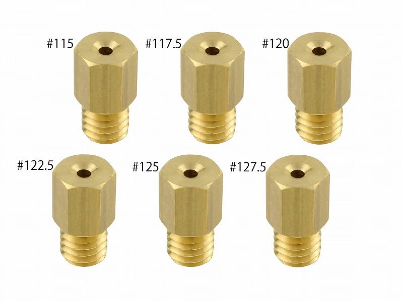 Main Jet Set #115-#127.5 Mikuni Large Hex (6x11.5 Type) 1 pc each