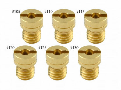 Main Jet Set #105-#130 Keihin Round Large (6x8 Round Type) NS-1, 1 piece each