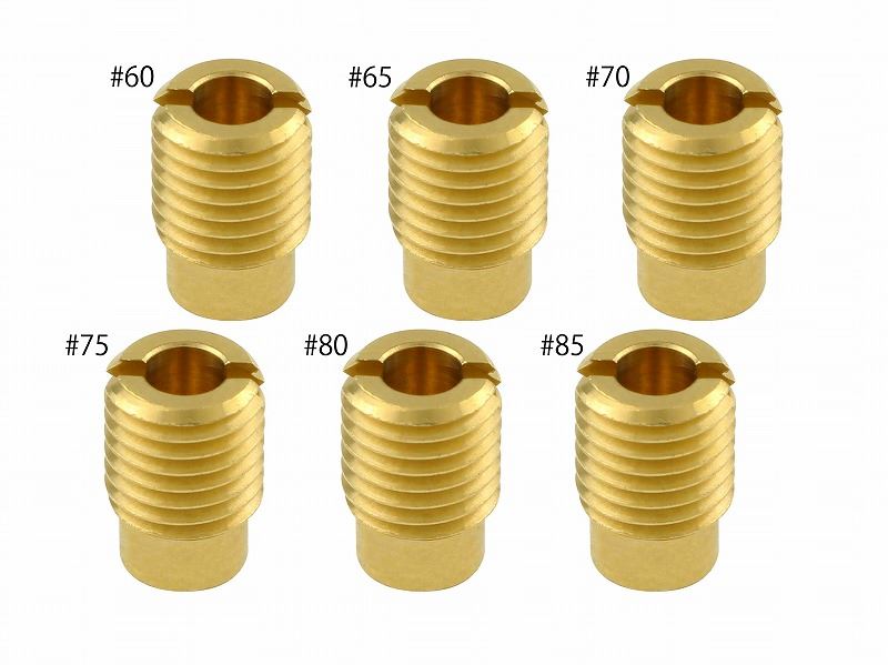 Main Jet Set #60-#85 Keihin, Small All-Thread (6x8.5 type) for New Monkey, 1 pc. each