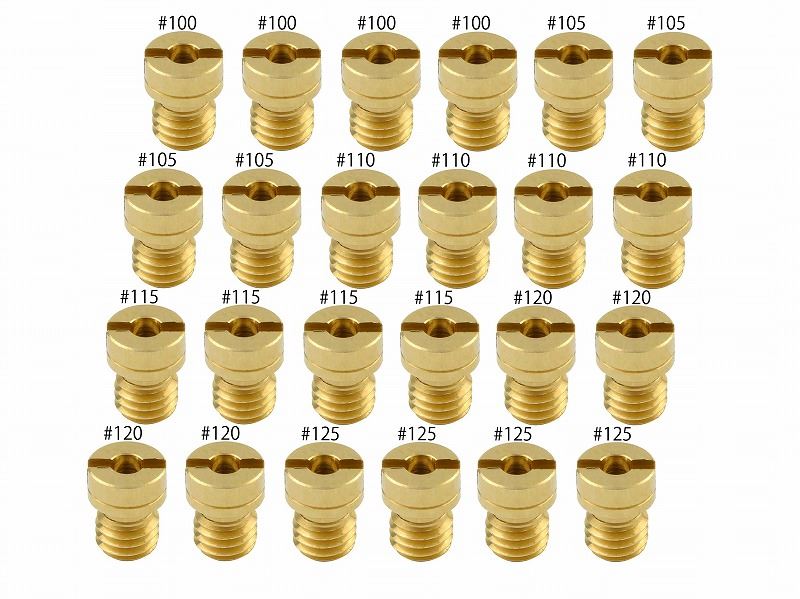 Main Jet Set #100-#125 Keihin Round Large (6x8 Type) CB400 SUPER FOUR /Version-R 4 pcs each