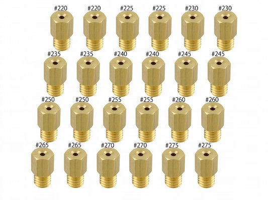メインジェットセット #220-#275 ミクニ 六角大(6×11.5タイプ) TZR/RZ系 各2個入り