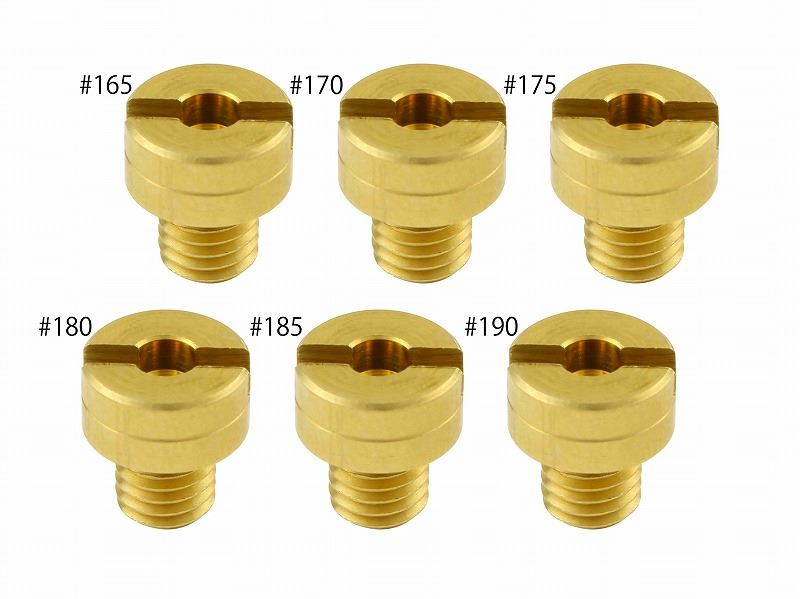 Main Jet Set #165-#190 Mikuni Large Round (8x9 Type) SR4/5 CV 1 piece each