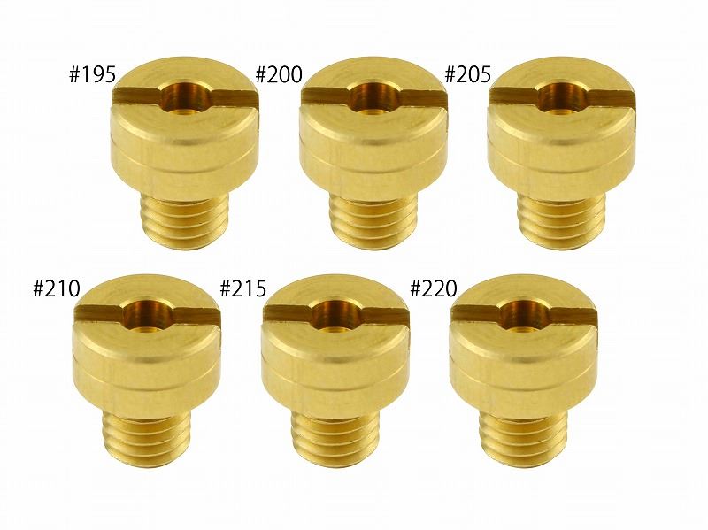 Main Jet Set #195-#220 Mikuni Round Large (8x9 Type) SR4/5 CV 1 piece each