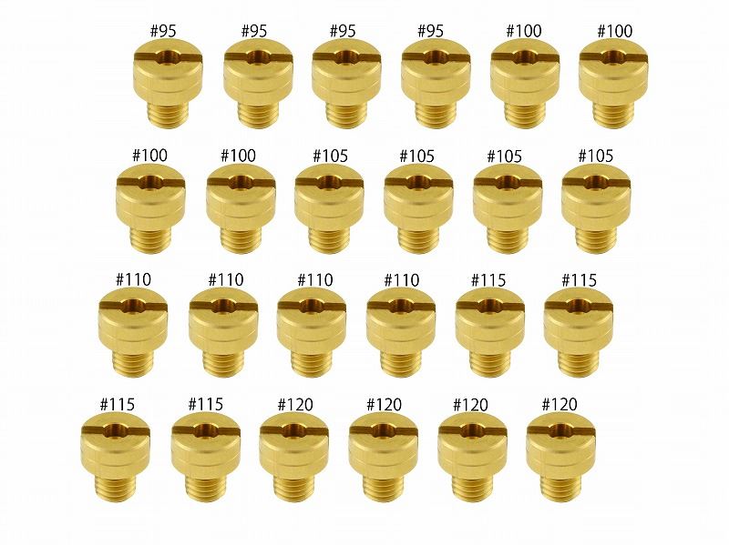 Main Jet Set #95-#120 Mikuni Large Round (8x9 Type) XJR400S/R/R(2) FZR400 1 pc. each