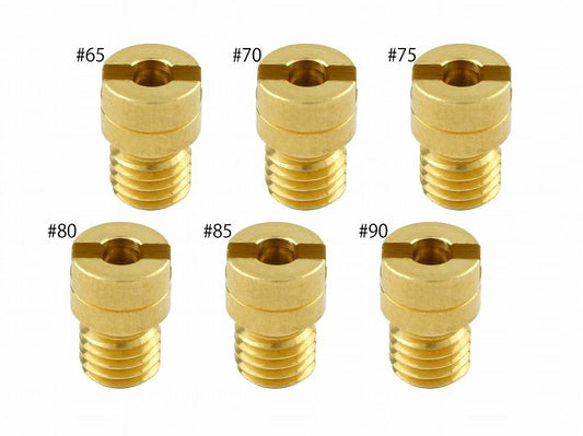 Main Jet Set #65-#90 Mikuni Round Small (6x9 Type) Address V100/110, 1 pc. each