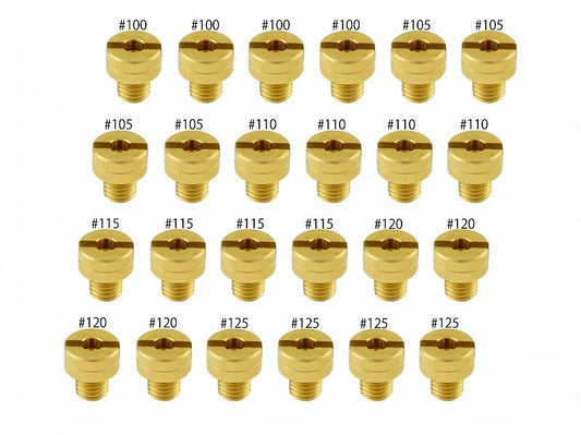 メインジェットセット #100-#125 ミクニ 丸大(8×9タイプ) インパルス 各4個入り