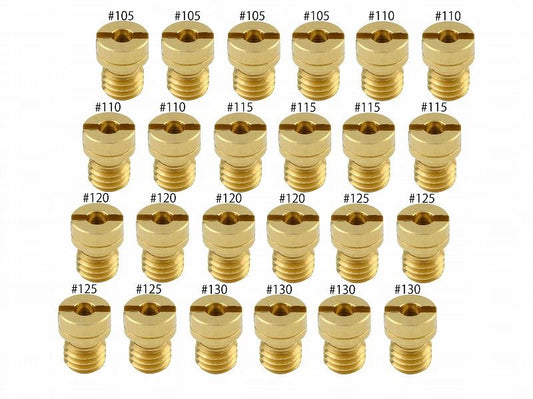 Main Jet Set #105-#130 Mikuni Round Large (6x8 Round Type) Zephyr 400/X ZRX400 4 pcs each