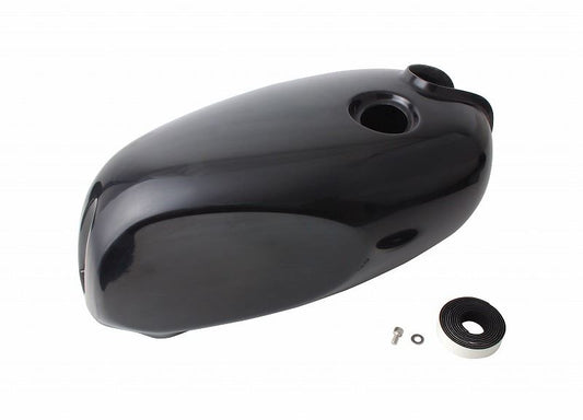 カフェ･スリータンクカバー 黒ゲルコート仕上げ SR400/500