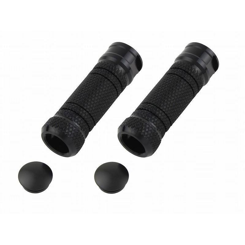 Step Bar Universal Black Straight Through-Hole Knurled Type M8 Left/Right Set