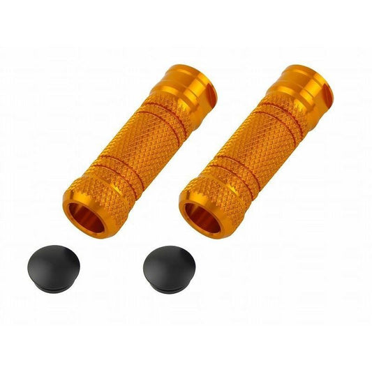 ステップバー ユニバーサル ゴールド タップ穴ローレットエグリタイプ M8 左右セット