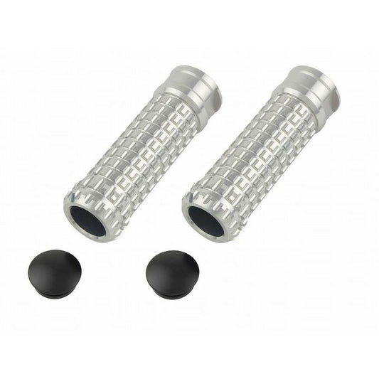 ステップバー ユニバーサル シルバー ストレート穴モールドタイプ M8 左右セット