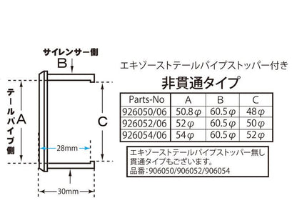 【アウトレット】サイレンサー変換アダプター ブラック 50.8mm タイプ2