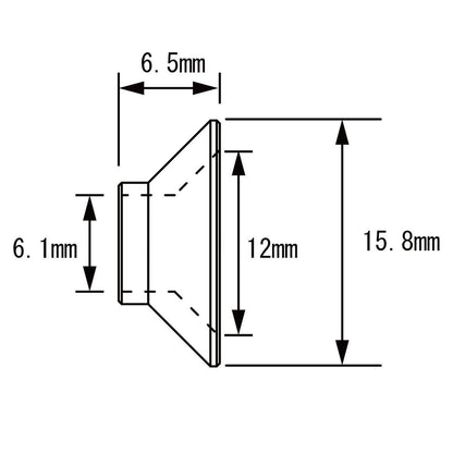 サラボルト内径変換アルミカラーセット ゴールド M8→M6 2個入り